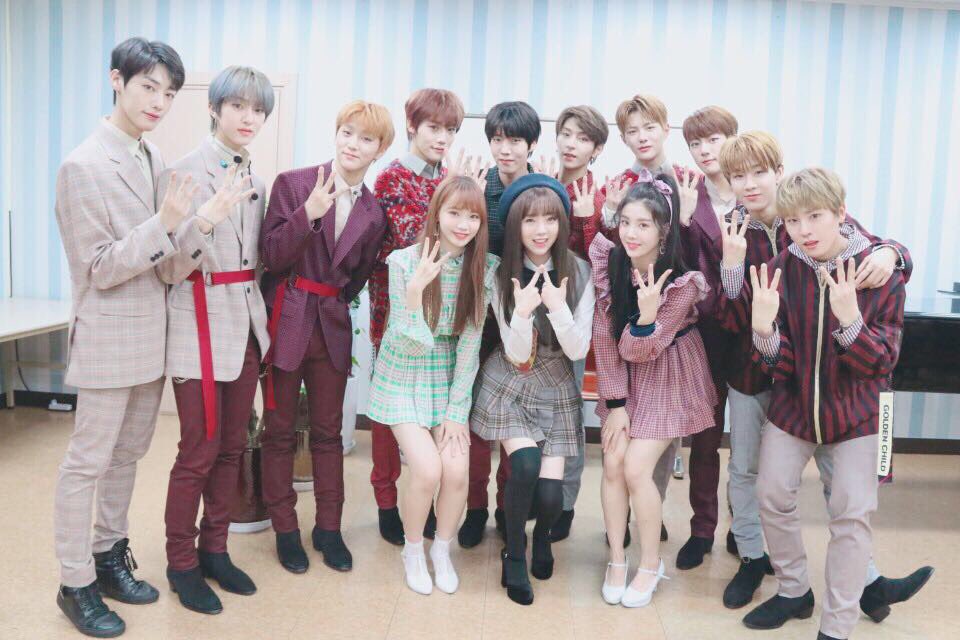 Golden Child with Kei and IZ*ONE Eunbi and Chaewon