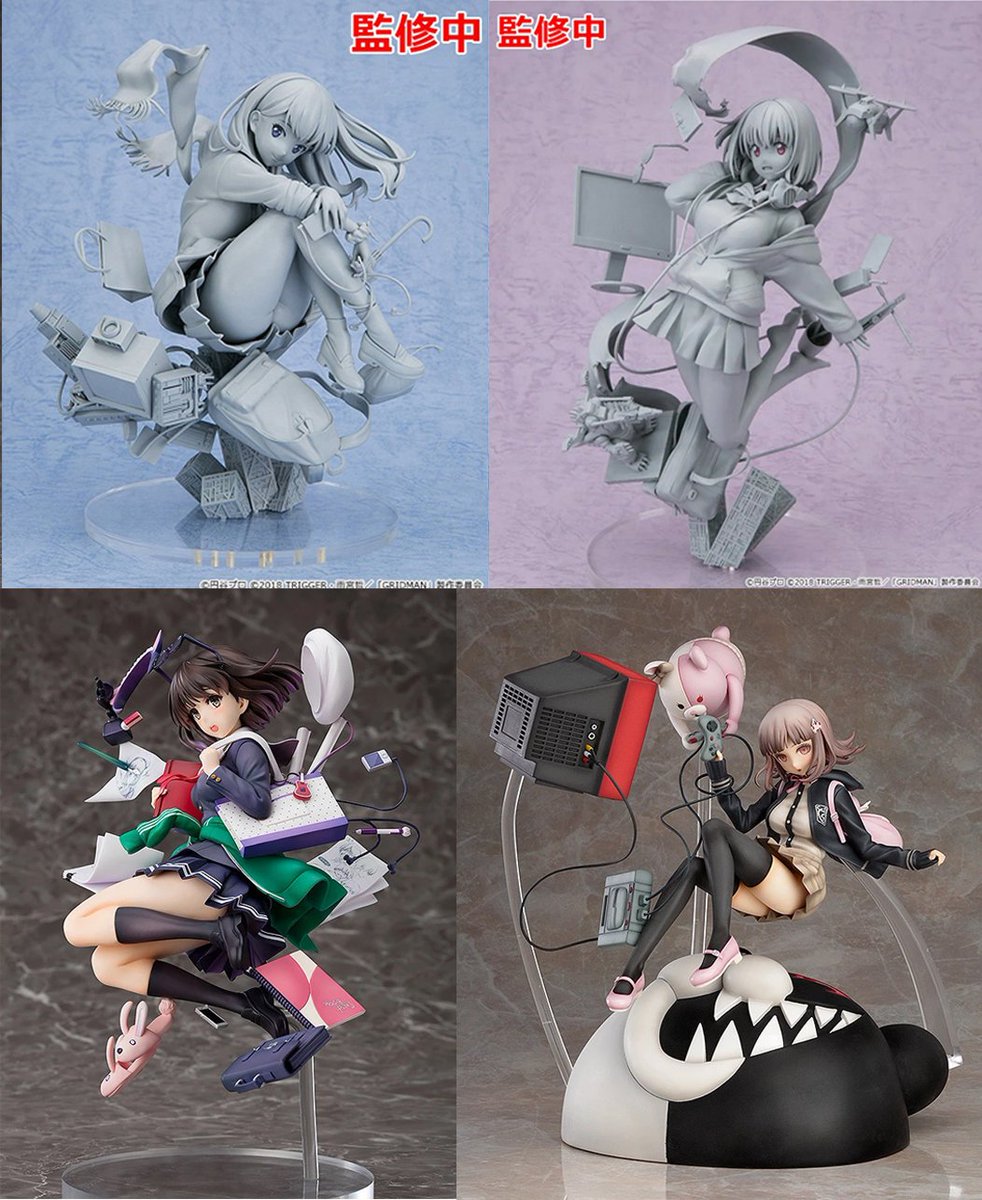 Qosic On Twitter This Is My Vice Anime Girl Statues With Stuff Floating Around Them