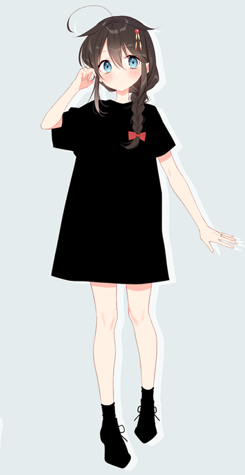 「黒ハイソックス ドレス」のTwitter画像/イラスト(古い順)