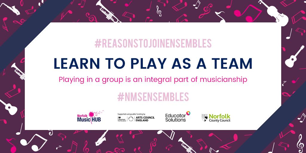 NMHub's tweet photo. 2019/20 registration is now open for ensembles led by #NorfolkMusicService >> https://t.co/8JUjcsgnvb
πΆπ»π€ #NMSensembles #ReasonsToJoinEnsembles https://t.co/PymMFcwXgv
