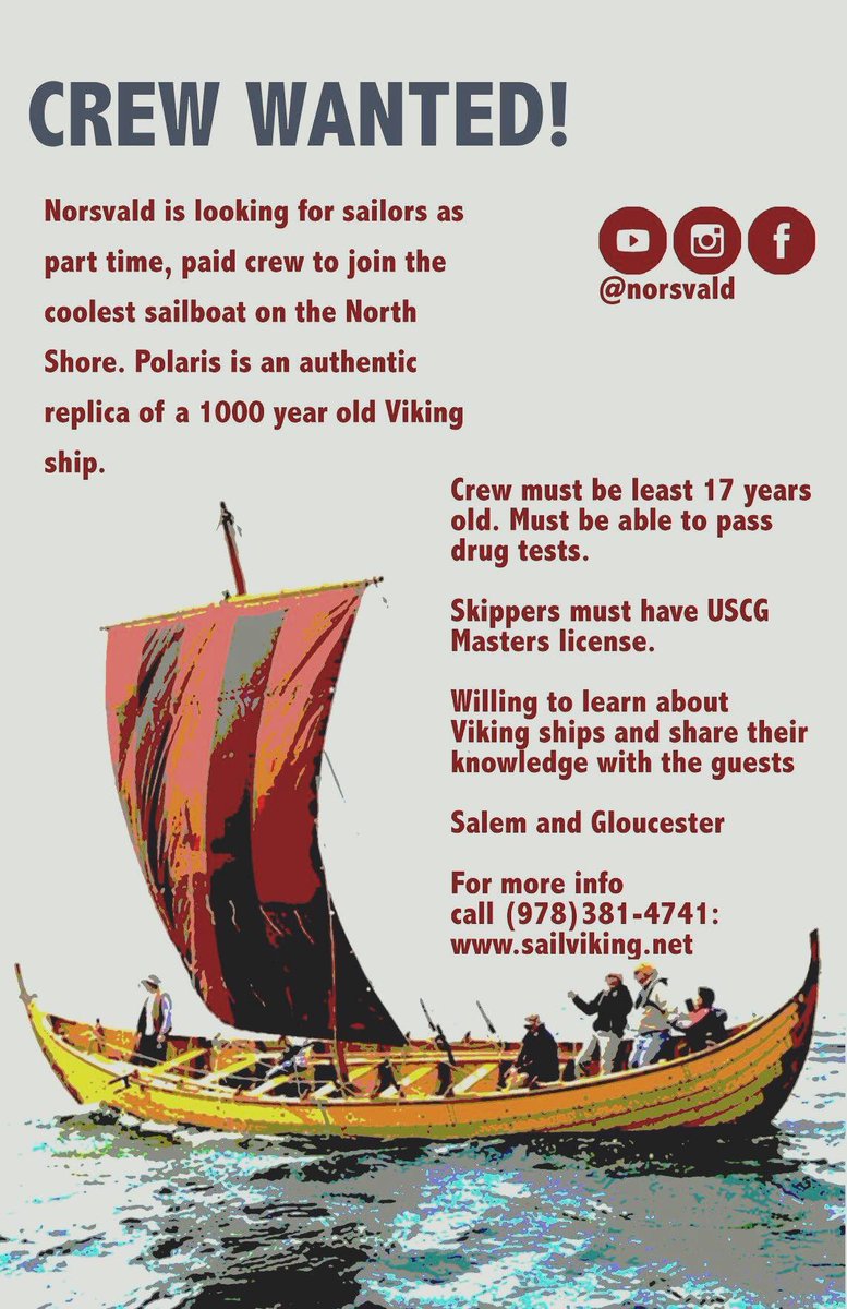 GapHeritage's tweet photo. Ahoy, me hearties! π
Exciting opportunity for those who want to combine sailing and an interest in the Viking past @norsvald #sailing #vikings #crewneeded https://t.co/2GKUQgBzCV