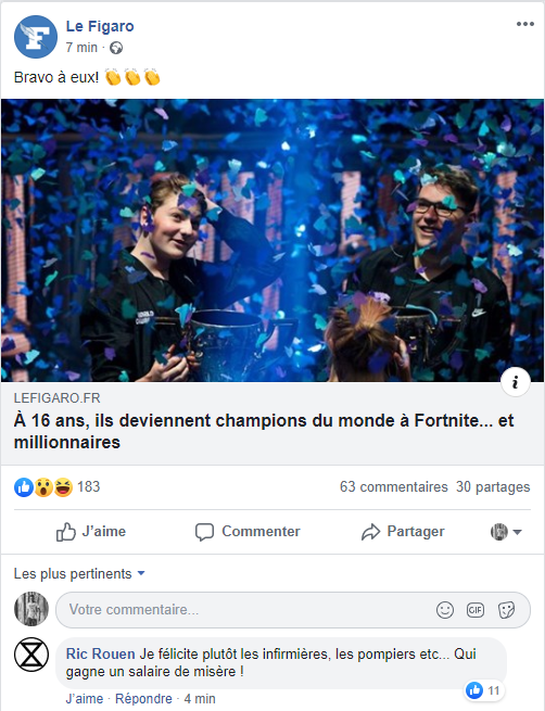 Post à surveiller tout au long de l'après-midi, je sens que les pépites vont arriver très très vite en commentaires (ça a déjà commencé).

facebook.com/lefigaro/posts…
