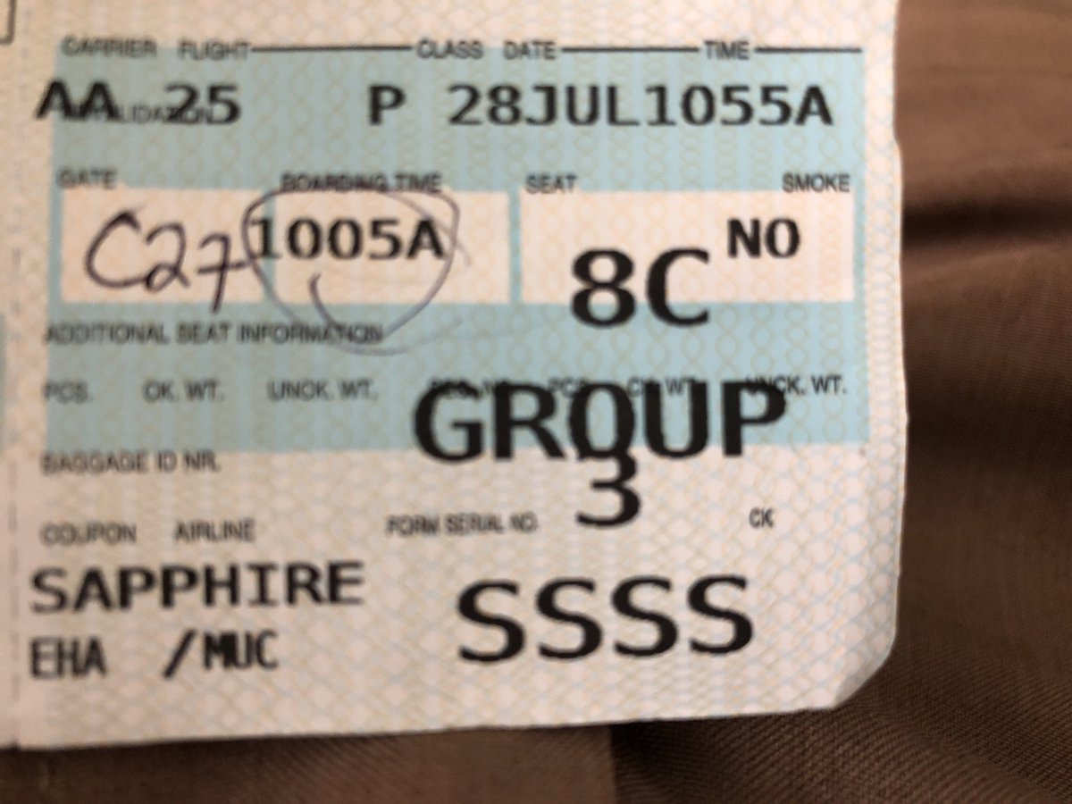 samstanton's tweet image. How “random selection” is it if every inbound international AA flight I’m “randomly selected” for additional screening #SSSS?  And ONLY on AA ticketed flights?  Every of many flights for the past 3 years!  Please again deny it’s not a @AmericanAir but a problem.