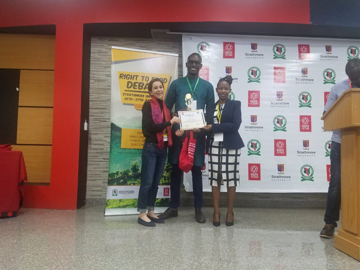 DebateKenya's tweet photo. We take this opportunity to congratulation all the winners in all categories in the just Right to Food Debate Tournament held at the @StrathU. #RTFDebate @routetofood https://t.co/tEpXI2rYvw