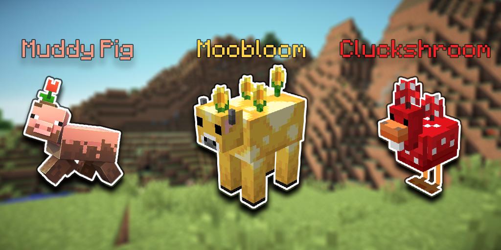 Minecraft Earth News on X: It's animal time!! #Minecraft #MinecraftEarth  The #MuddyPig, #Moobloom, and #Cluckshroom are 3 new Minecraft Earth  exclusive mobs! Which one is your favourite? Tell us!   / X