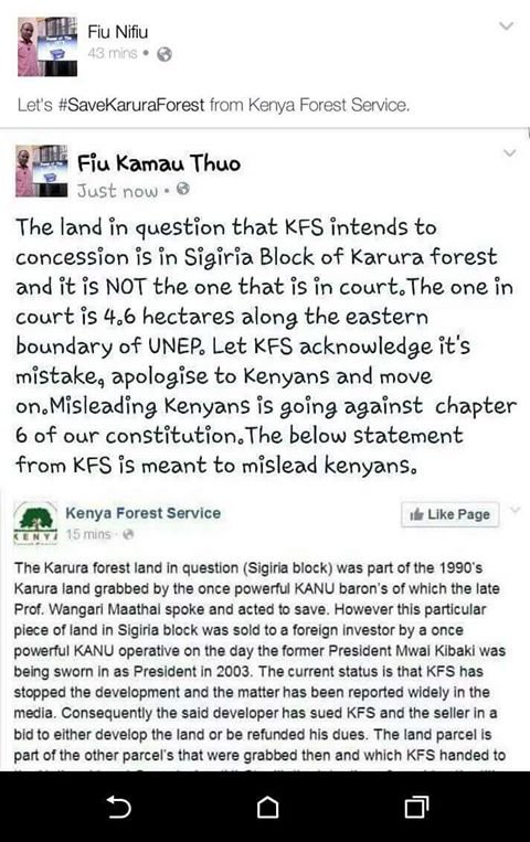 RobertAlai's tweet photo. We raised the issue of grabbing of land inside Karura forest in 2016. KFS dismissed us. Biggest enemies of forests in Kenya are in KFS. @Environment_Ke https://t.co/Lf3BPmHlPN https://t.co/4at1xRdi21