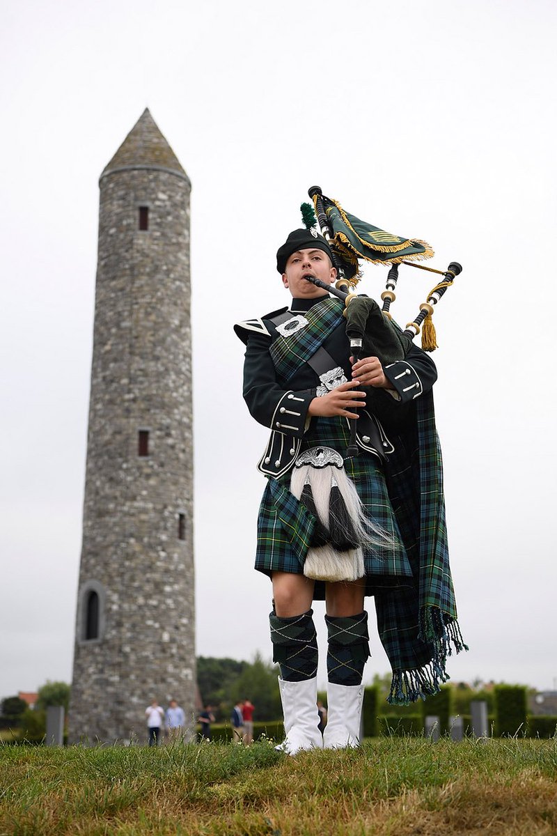 FriendsCCBband's tweet photo. Pipe Major Ollie plays for the final time on our Tour at The Island of Ireland Peace Park in Messines. The boys of the Pipes and Drums have been a credit to their families, to Campbell College and to the men whose graves they have had the honour to visit. Ne Obliviscaris. https://t.co/Dm1iLMQuVi