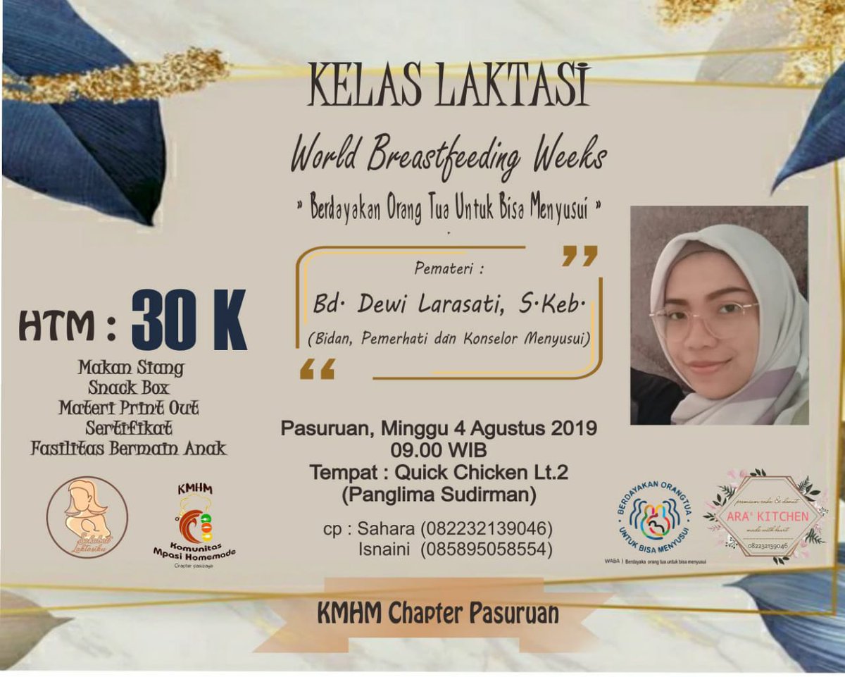 fifitriarrifda's tweet photo. Yuk, kita Rayakan Pekan ASI sedunia bersama Ibu Dewi. 

Beliau adalah seorang bidan, pemerhati dan konselor menyusui. 

Dengan tema "Berdayakan Orangtua untuk Bisa Menyusui"

Daftar sebelum tgl 2 ya 😘 
#pasuruan
#quickchicken
#Menyusui 
#KelasLaktasi https://t.co/2T7JsJJVMH