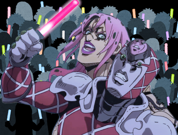 マコちん オタクイベントでサイリウムを振るディアボロ