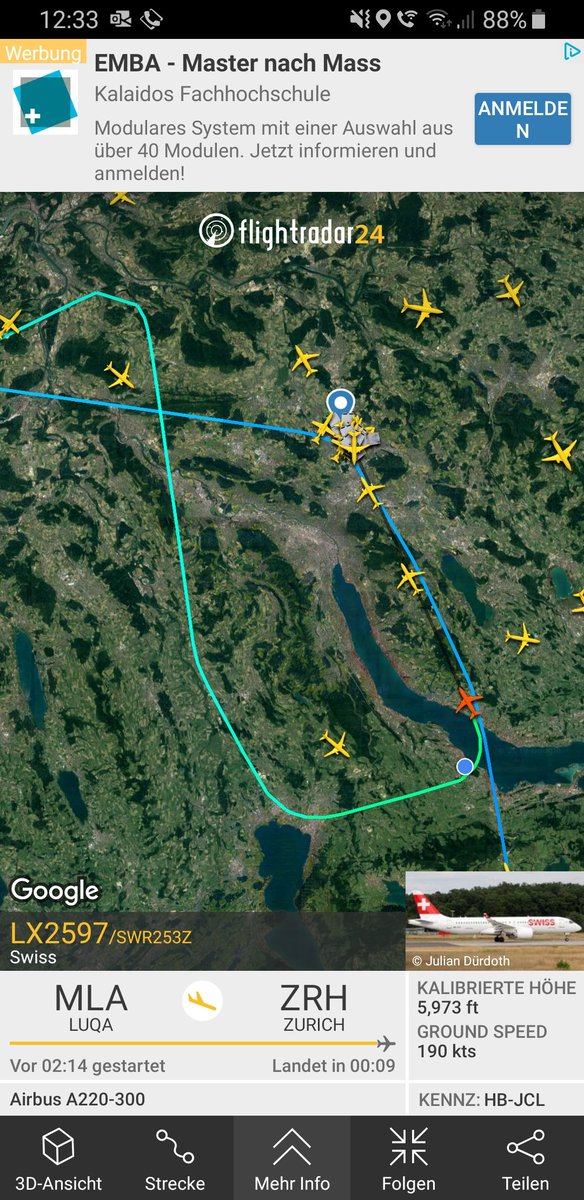 WernerFuchs_CH's tweet photo. Südanflüge neu auch Mittags? Derzeit permanent Fluglärm. #vfsn Klar bei so vielen Billigflügen braucht es Routen 🙊🙈🙉. https://t.co/sPomntQuAl