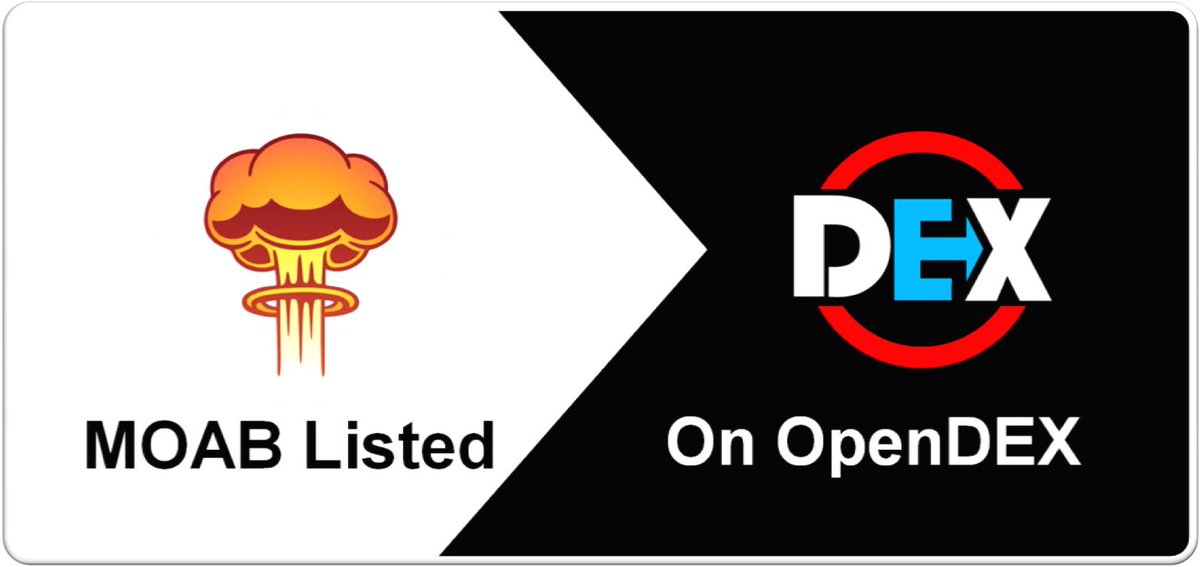 🔥🔥🔥 NEW EXCHANGE LISTING! 🔥🔥🔥
We are happy and proud that we got listed on OpenDex!

Trade MOAB here: opendex.market/ETH-MOAB

Follow them on Twitter @opendexmarket ! They have some cool airdrops going on!

$MOAB #MOAB #OpenDEX #forwardtothemoon