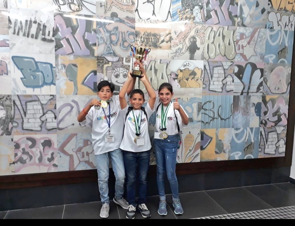 Congratulations WROPRO Team for winning the 1st place and Best Design #wro2019 #SmartCity @DawhaHighSchool @najahshams @raefa_jomaa