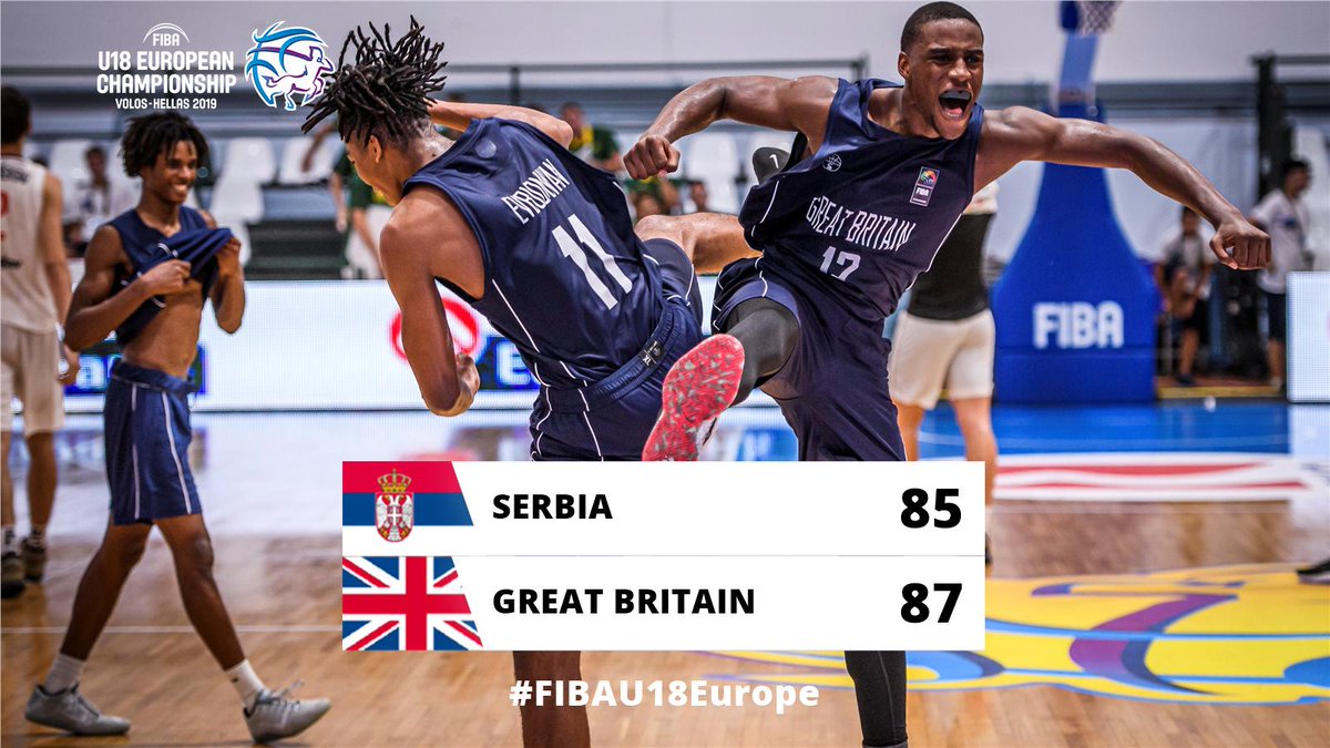 FIBA Basketball (@fiba) on Twitter photo IT HAPPENED AGAIN! For the second time this summer, <a href="/gbbasketball/">Great Britain Basketball</a> 🇬🇧 shock Serbia 🇷🇸. #FIBAU18Europe
📝 go.fiba.basketball/EU_U18_LiveBlog IT HAPPENED AGAIN! For the second time this summer, <a href="/gbbasketball/">Great Britain Basketball</a> 🇬🇧 shock Serbia 🇷🇸. #FIBAU18Europe
📝 go.fiba.basketball/EU_U18_LiveBlog