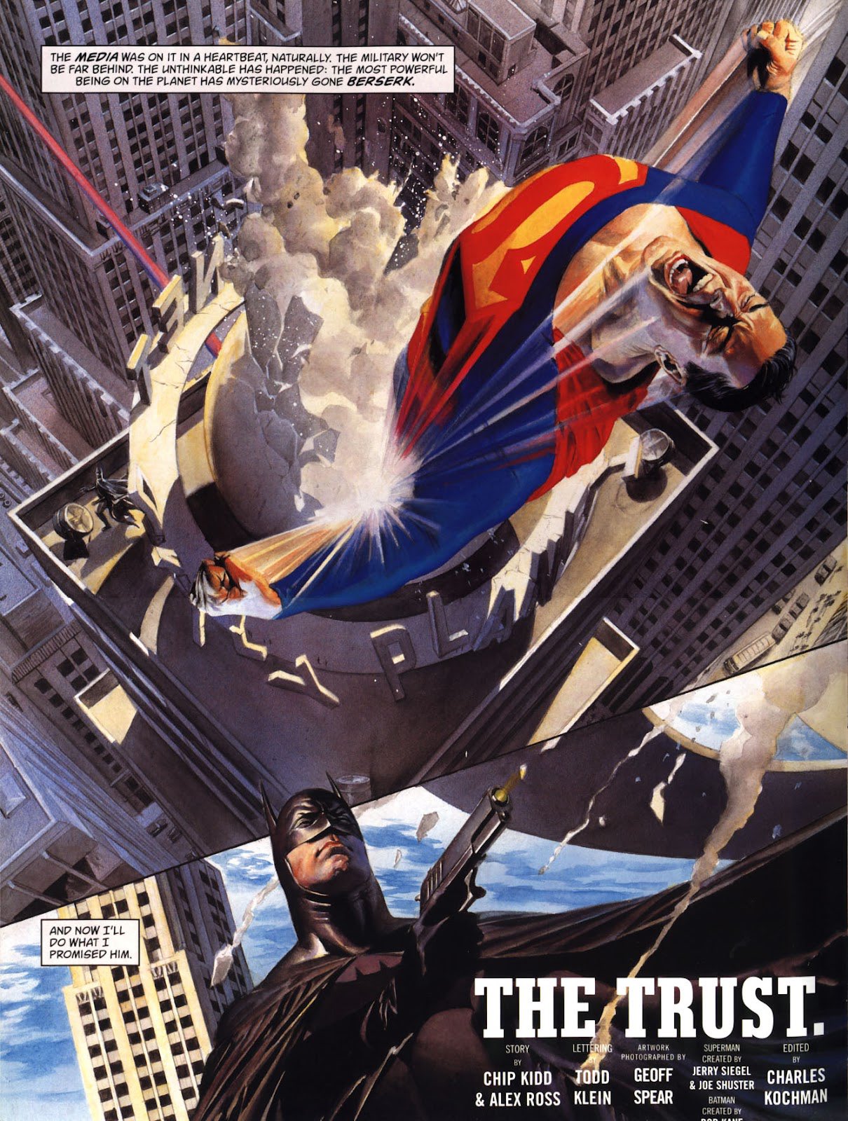 Poster Superman Alex Ross - Toile Artistique DC Comics, Justice League