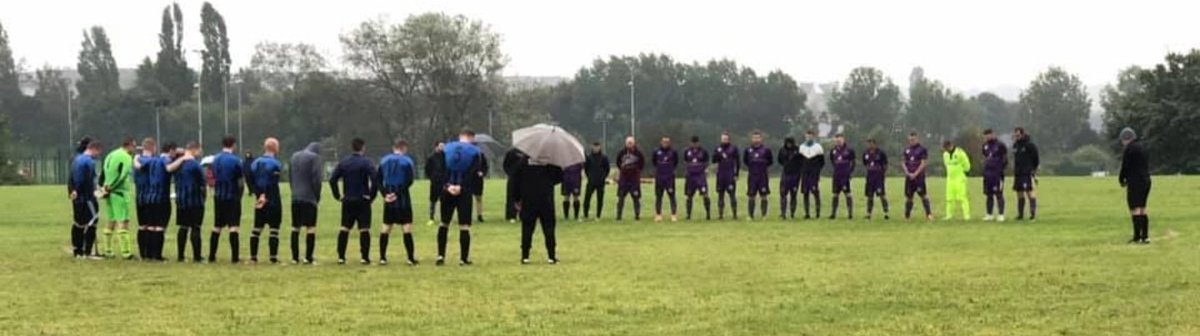 A minutes silence perfectly observed before today’s game. Men Unite FC vs Royal Furlong FC The minutes silence was held in respect of Callum Hardy who sadly took his own life on the 22nd July 2018