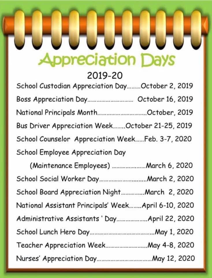 Mark your calendar! These are important people!