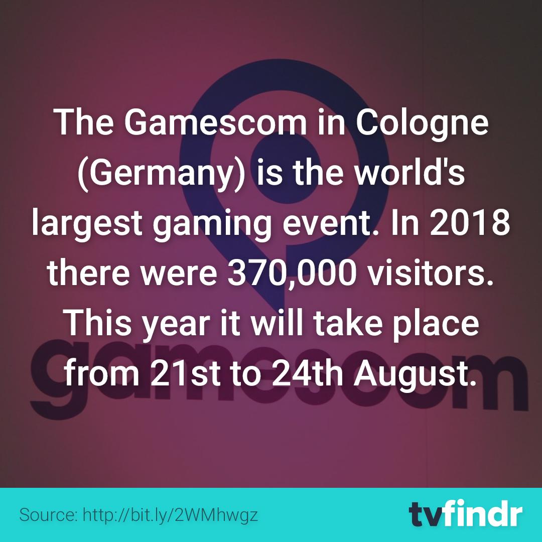 tvfindr_com's tweet photo. FOLLOW @tvfindr_com for daily facts about 📺🎬🎮 Technology - Movies &amp; TV shows - Gaming
#tv #tvfindr #gaming #gamingfacts #didyouknow #funfact #gamescom #visitors #gamingevent #nintendo #playstation #xbox #dailyfacts #gamer 
Image Source: Tim Bartel - https://t.co/vETjT3s5Nb https://t.co/TrlKiJs4Nb