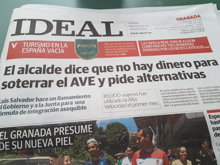 IgnacioHenares's tweet photo. @ideal_granada No os preocupéis por la #Cagada del #alcaldeporlacara sobre la entrada soterrada del Ave a #Granada...
Hace un año reclamaba lo contrario👇 https://t.co/eDp7pSPrbu y mañana puede decir otra cosa. Lo único que requiere es respuesta contundente y movilización social y... #SeCaga https://t.co/KDjLyHKE37