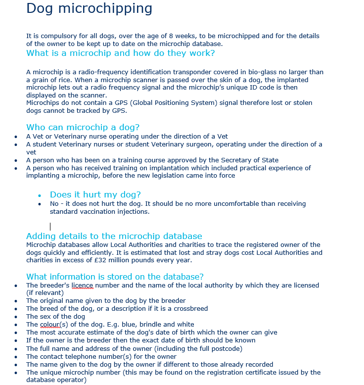 furnesspolice's tweet photo. FREE DOG MICROCHIPPING
Tuesdays 'Ormsgill Roadshow' multi-agency event will see @BarrowCouncil in attendance offering FREE dog microchipping. Attached is some information about dog chipping, it is painless and will quickly ID where a dog belongs. #ormsgill #communitypolicing https://t.co/fAK3vNV1fQ