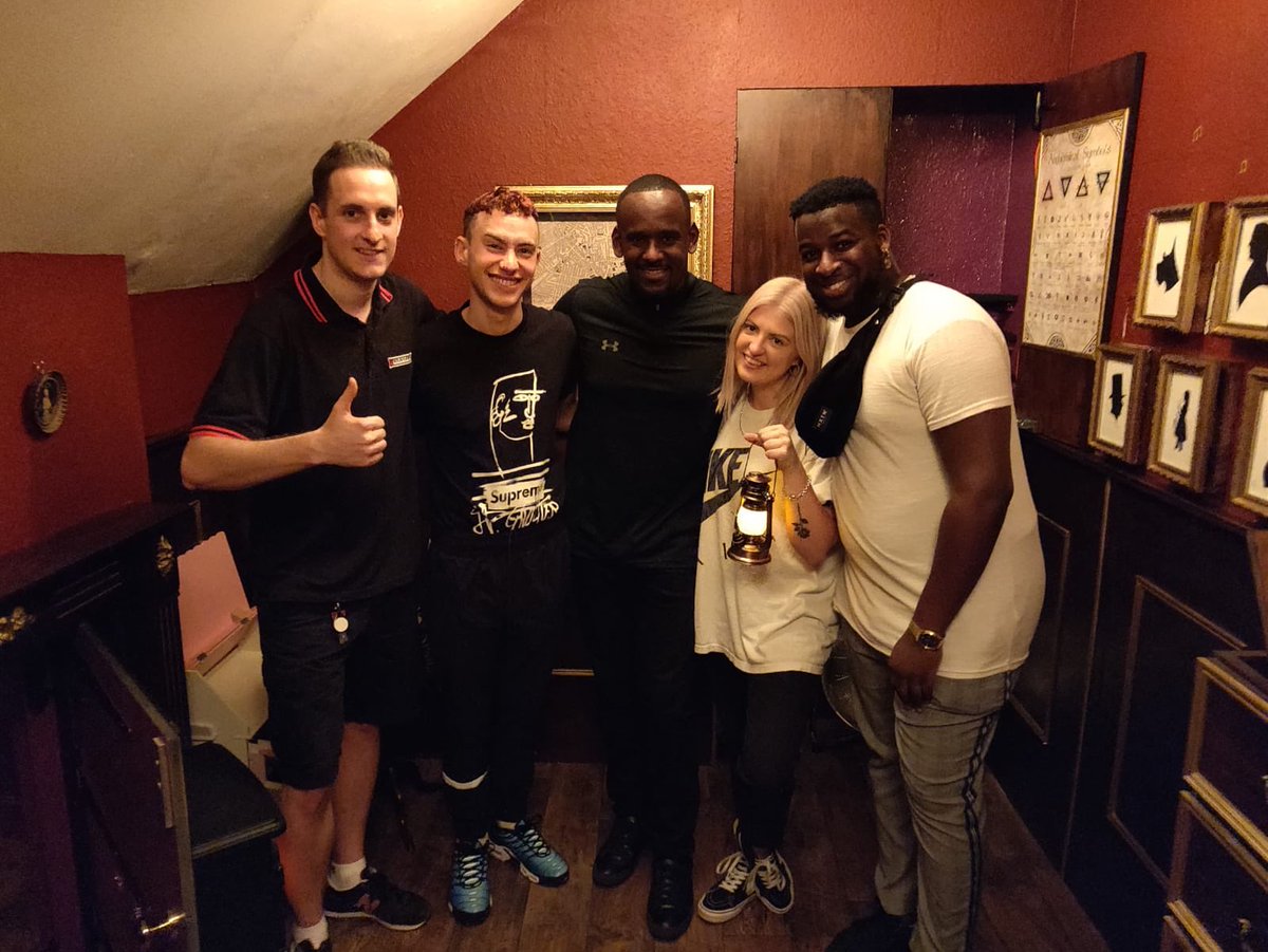 IncarceratedUK's tweet photo. Massive thank you to @yearsandyears for coming to play our Escape Rooms before their set @MforSwindon yesterday. #ILER #Incarcerated #Swindon #EscapeRoom https://t.co/JHqGi0oD5r