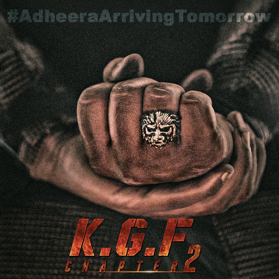 dreamboatnt's tweet photo. Just one day to go 🔥 

#AdheeraArrivingTomorrow #KGFChapter2 https://t.co/R9XvH4XV4h