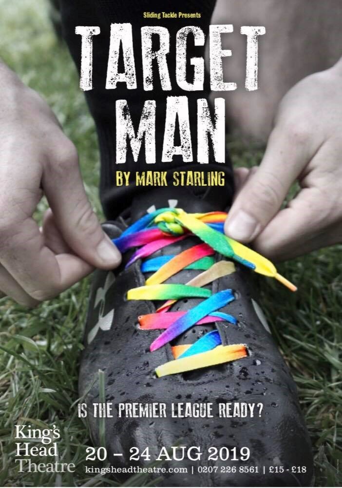 how_begin's tweet photo. @SlidingTackleCo debut production #TargetMan is at @KingsHeadThtr 20th-24th August. Winner of the Mercury/Weinberger Future Voice award 2018, this forthright and funny play examines what it means to have secrets and to expose them. #queerseasonkht @SlidingTackleCo https://t.co/GbQXo4EQcj
