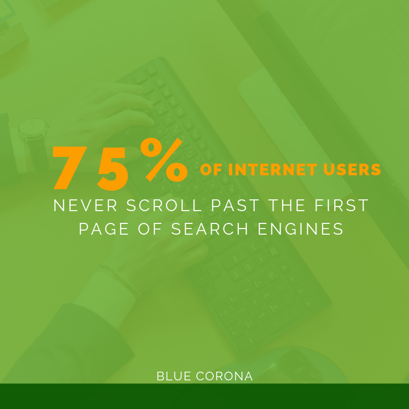 RVWebServices's tweet image. Did you know that 75% of internet users never scroll past the first page of search engines? Make sure your customers see you online with our search services! #searchSunday bit.ly/2lgRQb0