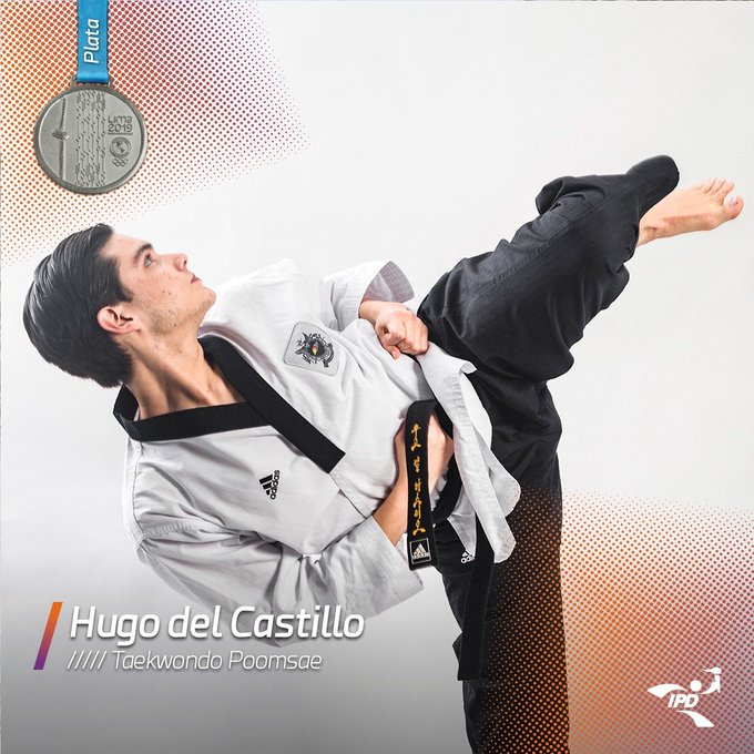 taekwondolatino's tweet photo. “Tengo bastante alegría. Es uno de los momentos más felices de mi carrera deportiva y que mejor de haberlo hecho en el Perú" #HugoDelCastillo https://t.co/y2nVL7vJSi