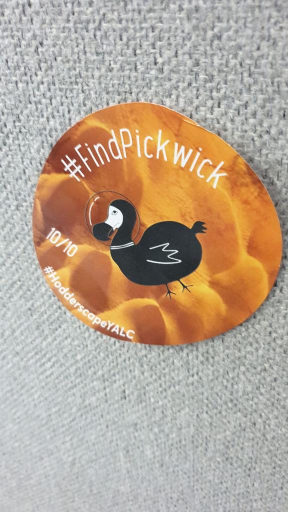 Womanon's tweet image. #findpickwick 9-10 @hodderscape