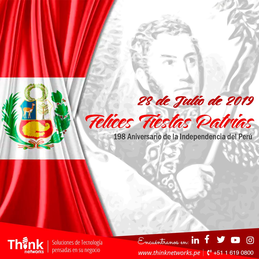 Think_Networks's tweet photo. 🥳 Este 28 de Julio celebremos nuestras #FiestasPatrias con #compromiso y #pasion. Sintámonos #orgullosos de esta gran y hermosa #Nacion. 🎉🎊🇵🇪
#VivaPeru, #GrandePeru. #ArribaPeru, #28Jul, #ThinkNetworks https://t.co/gyuNSFP1hx