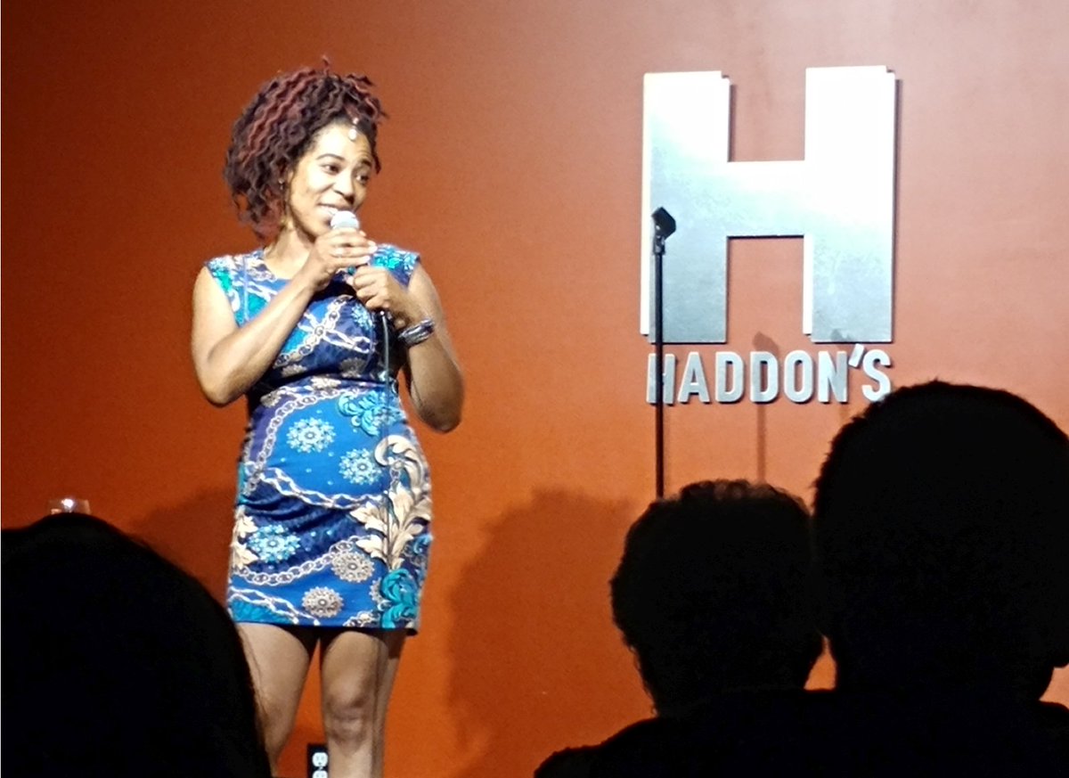 T-Barb kept the crowd on their toes last night during her stand-up set!  #yqg #comedyshow #standupcomedy #windsoressex #comedian #detroit #windsorontario