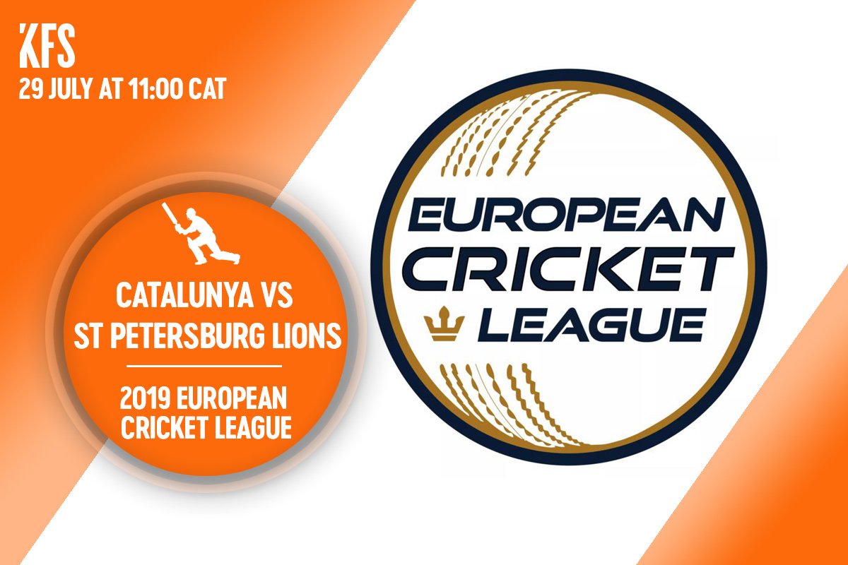 Catch some of the best cricket action with Match 2 of the @EuropeanCricket League 2019 which will see the Spanish champions #CatalunyaCC go up against the #StPetersburgLions on 29 July at 11:00 CAT.