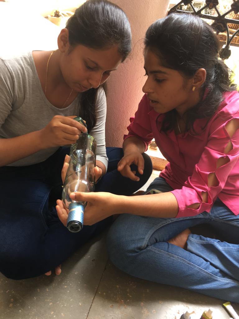 GoaScience's tweet photo. The students of the Goa College of Home Science were thrilled to participate in a Glass Bottle Décor Competition organized by the Nature Club of the College. This was an endeavor by the Nature Club to introduce students to the ideas of “Recycling” and ‘Up’Cycling https://t.co/DUqI1lFM9B