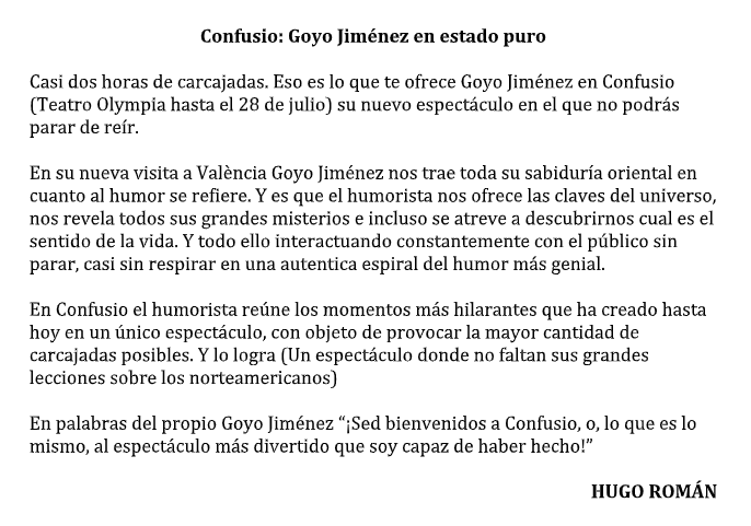 HugoRomanB's tweet image. No te pierdas la úlitma función de @GiraGoyoJimenez  en el @teatroolympia