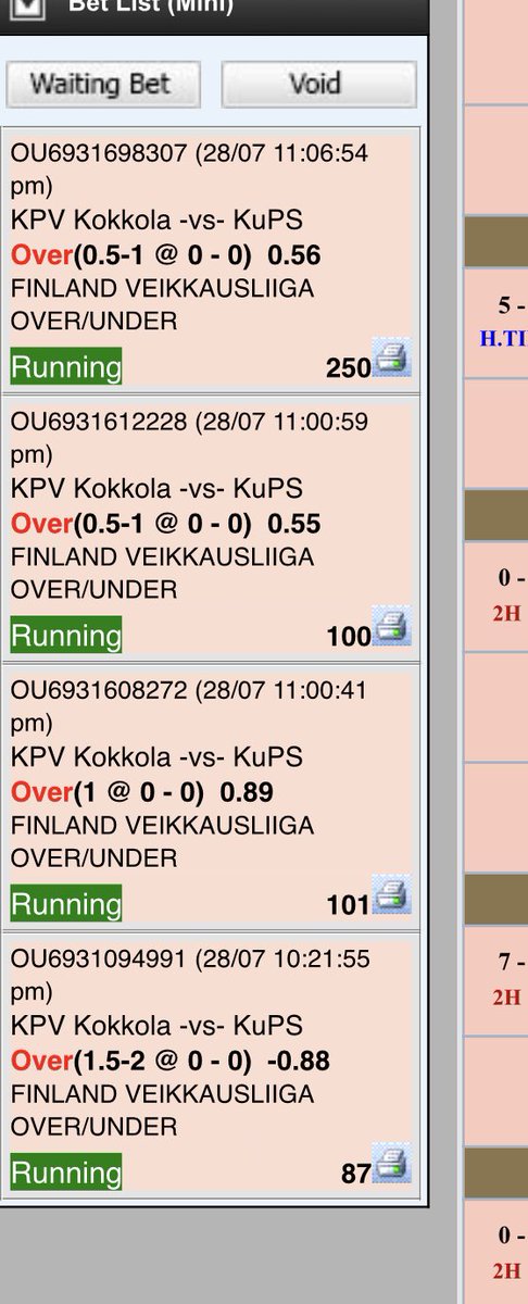 Fadedsquare's tweet image. Finnish league 0-0 at ht, and o0.75 market opened for ft. Decided to have a go, got lucky with 2 quick goals before 60mins!