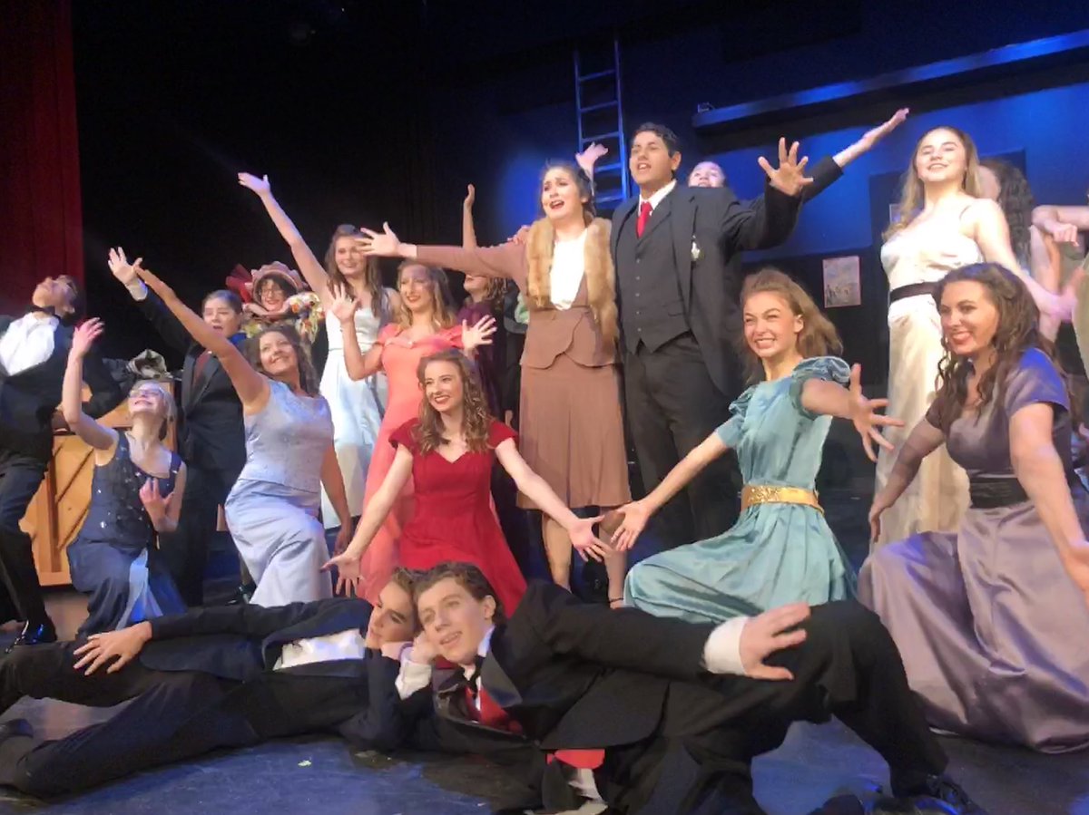 Steph__Sutton's tweet photo. That’s a wrap! Great job by the entire cast and crew of “Curtains!” This production included kids from @PPMS_SDE @WHMS_SDE @BEHS_SDE @BCHS_SDE and they only had 6 weeks to learn a #Broadway musical. @TheaterBC https://t.co/k0VgQiZSmy