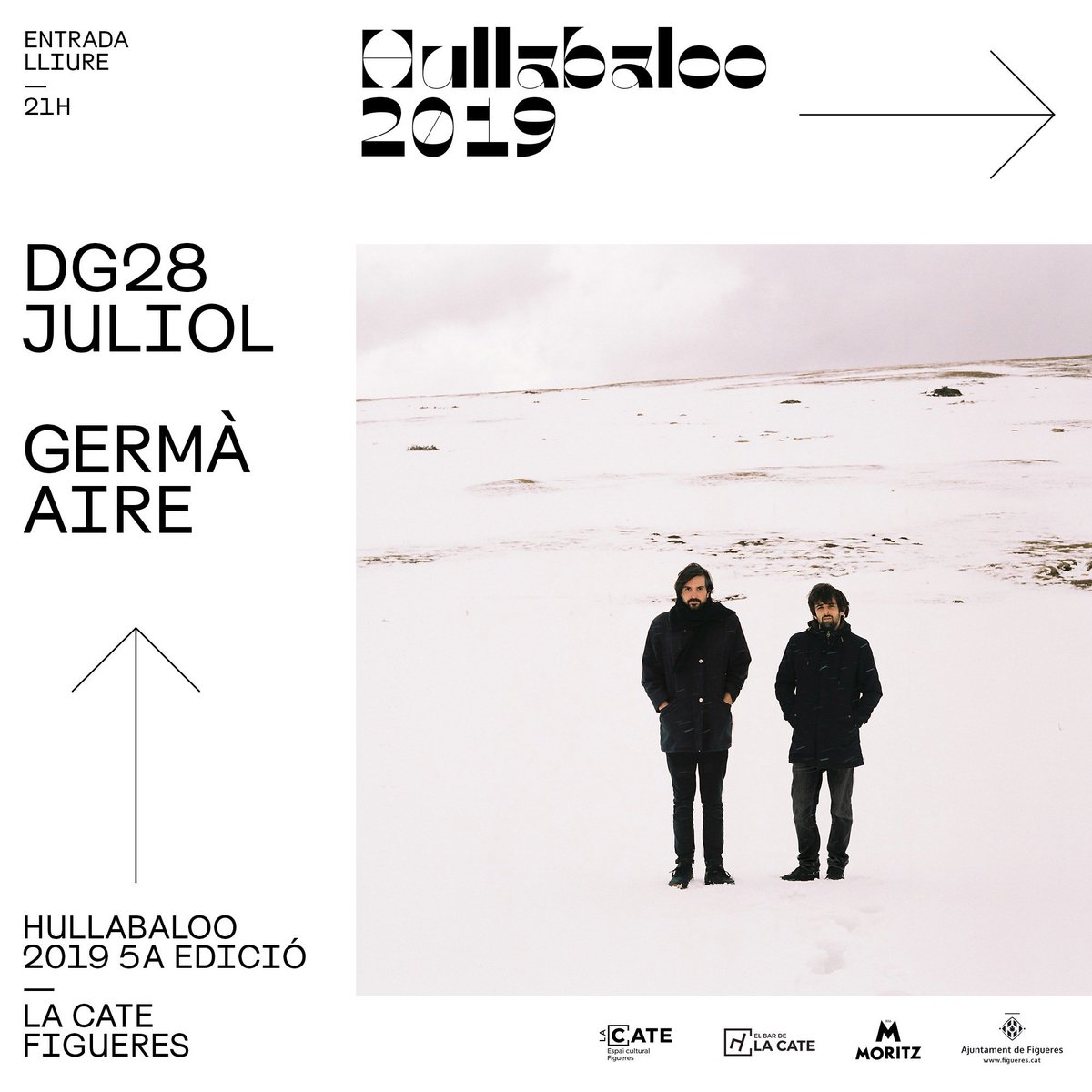 Aquesta nit a les 21h 😍 Acabem una altra setmana amb concertàs del #HULLABALOO2019 i <a href="/GermaAire/">Germà Aire</a> en directe ✨