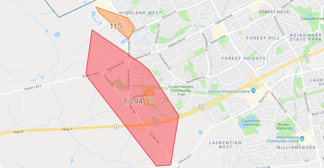 570 News Kitchener On Twitter Just In More Than A Thousand People Are Experiencing A Power Outage In The Forest Heights Area In Kitchener Kwhydro Says The Power Is Expected To