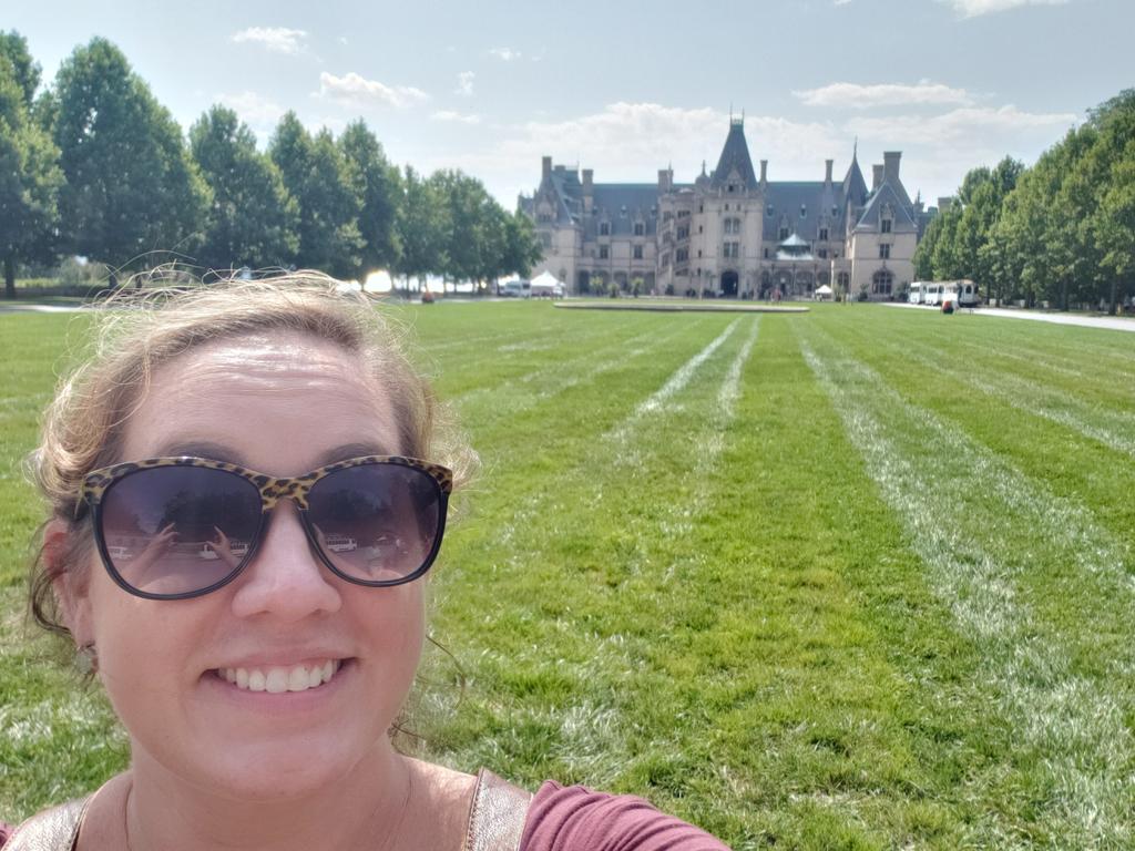 HoggardDrafting's tweet photo. All her life in NC and with her love of Architecture... Mrs. Deen finally made it to the Biltmore this summer! Excited to share pictures with her students! James enjoyed it too! #nhcscte #hoggardhs #newhanovercosch https://t.co/sLesRNXxVx