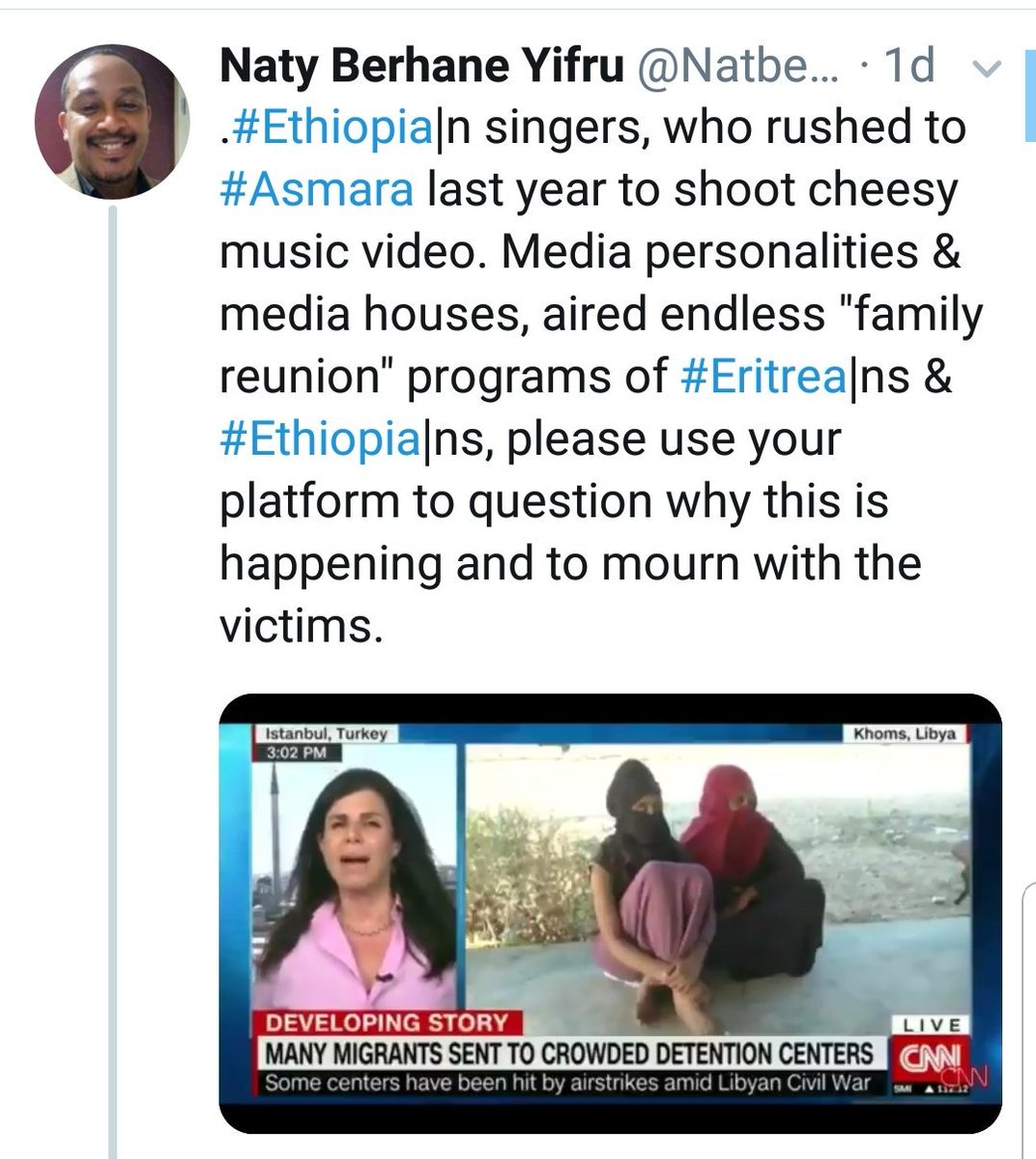 Constant bashing & demonizing of Eritrea by  @Natberh has become a norm.After his recent tweets however, I was eager to know the motives for his meddling.Compassionate (human rights) or to create divison amongst Eritreans for other hidden agendas?