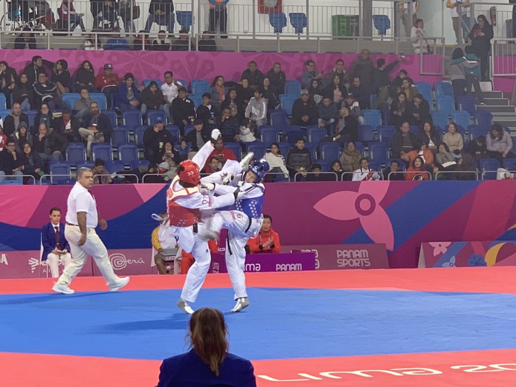 Jocelinflores's tweet photo. TAEKWONDO 🥋🇲🇽🥋

#JuegosPanamericanos2019 

Fabiola Villegas cae 35-15 en Cuartos de Final de 57 kg ante la panameña Carolena Carstens 

@record_mexico https://t.co/WPJw8RhmmS