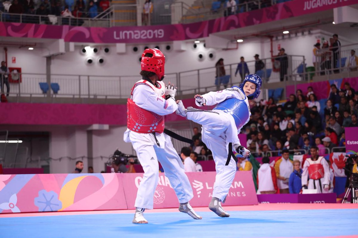 Telemetro's tweet photo. ¡GANÓ CARSTENS! La panameña🇵🇦 @CarolenaPanama vence a Yamicel Núñez de Cuba y avanza a cuartos de final donde enfrentará en los -57 kg de Taekwondo a la mexicana Fabiola Villegas a las 4:10pm #Lima2019 @deportes_rpc https://t.co/cxSu1GfMWe