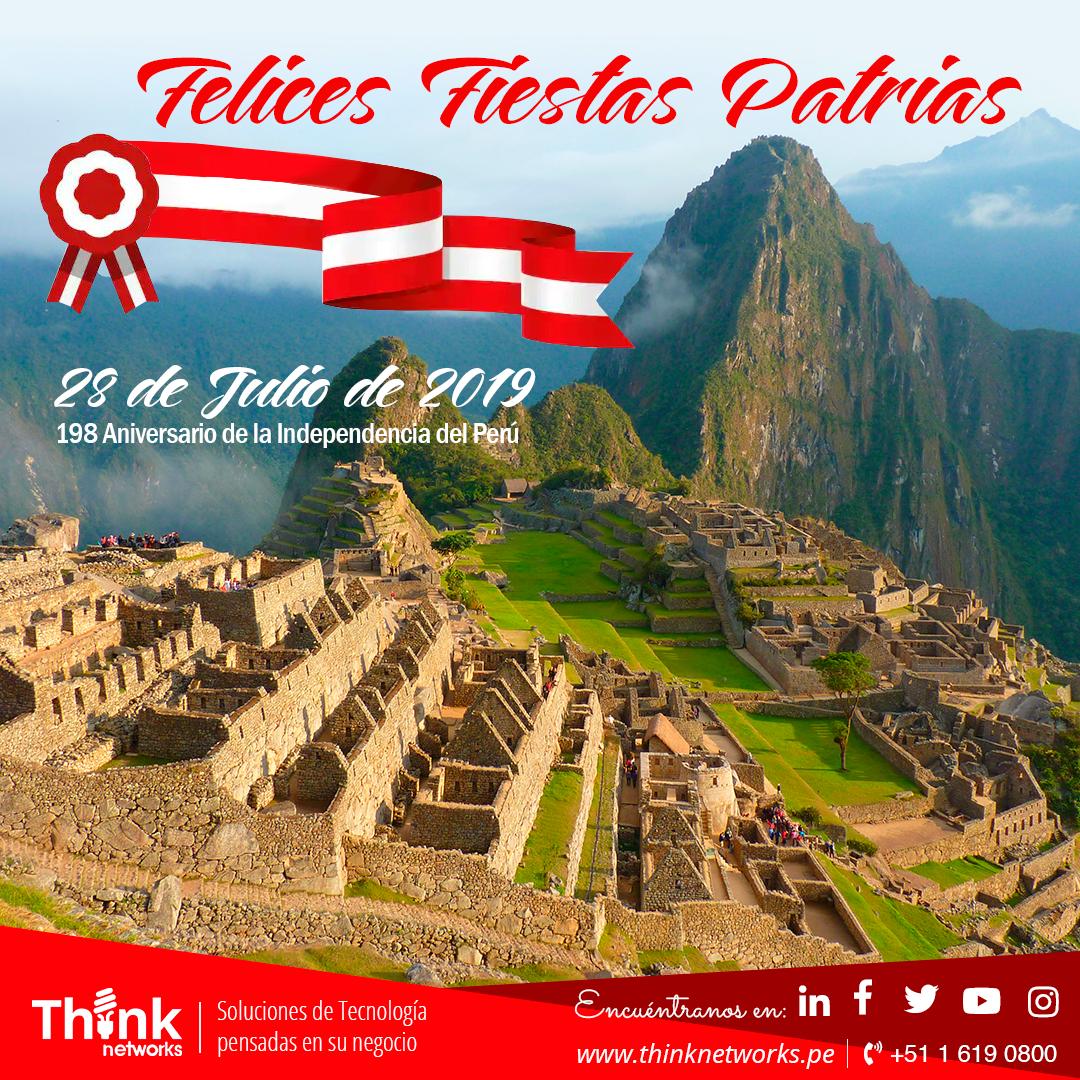 Think_Networks's tweet photo. 🥳 🎉🎊  Orgullosos de ser peruanos celebramos nuestras #FiestasPatrias comprometidos con el #desarrollo y el #progreso de nuestro hermoso #pais. 
#28Jul, #FelizDomingo #VivaPeru, #GrandePeru. #ArribaPeru,  #ThinkNetworks https://t.co/A2ksBmo8t4
