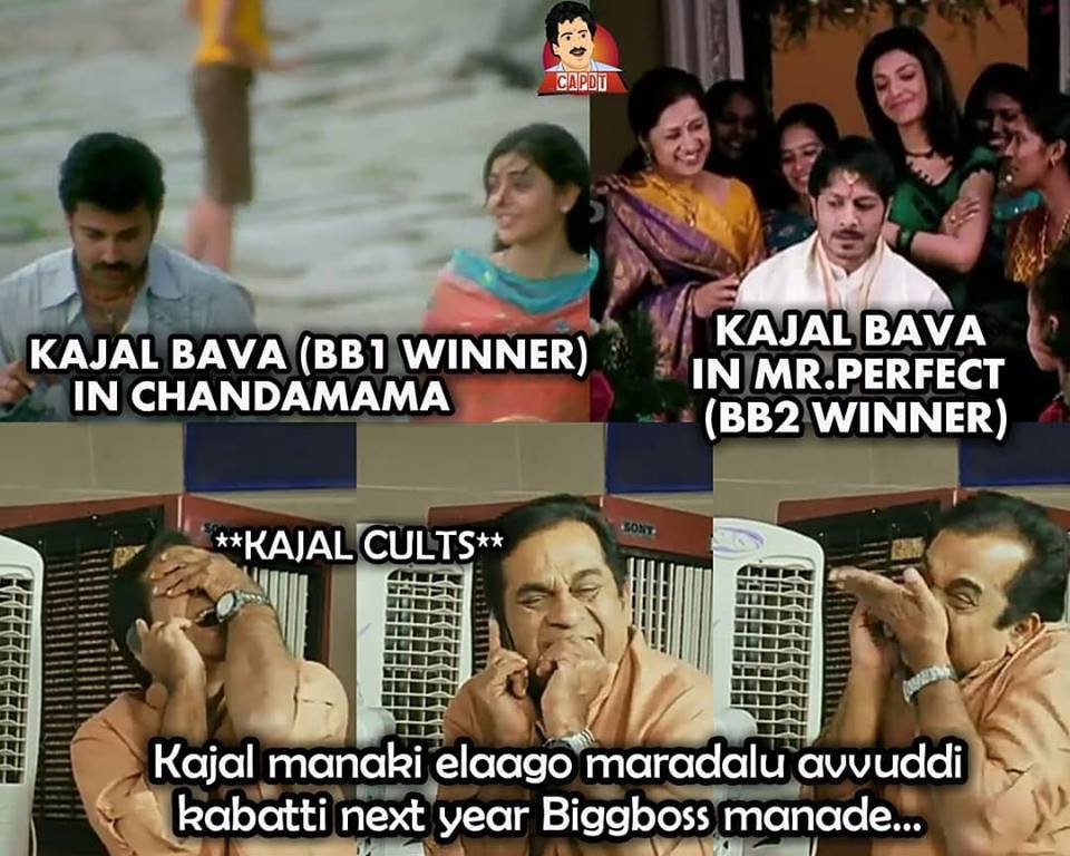 MeherBhattipro1's tweet photo. #BiggBossTelugu3 first need to check if any of the HMs are related to kajal, coz this might happen in bb3 also.😉 (just for fun) https://t.co/i980f6q81l