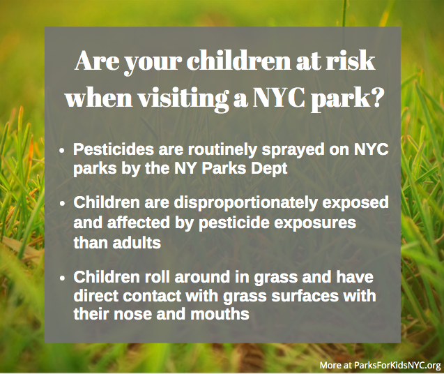 ParksForKidsNYC's tweet photo. If you bring your #family or #dogs to NYC parks, be aware of what they are being exposed to. Ban '#glyphosate' from being sprayed in #NYC parks by calling your local NY City Council member and ask them to #support Intro-1524. 
https://t.co/p8D0yrnliu https://t.co/OBjATvfaHM