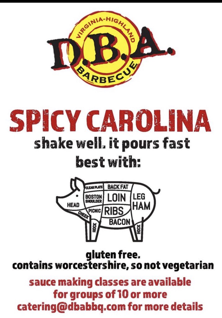 DBAbarbecue's tweet photo. New Sauce Labels. What do you think? #bbqsauce #BBQ #simple #Spicy #atlbbq #dbabbq https://t.co/kIU0rzbbqW
