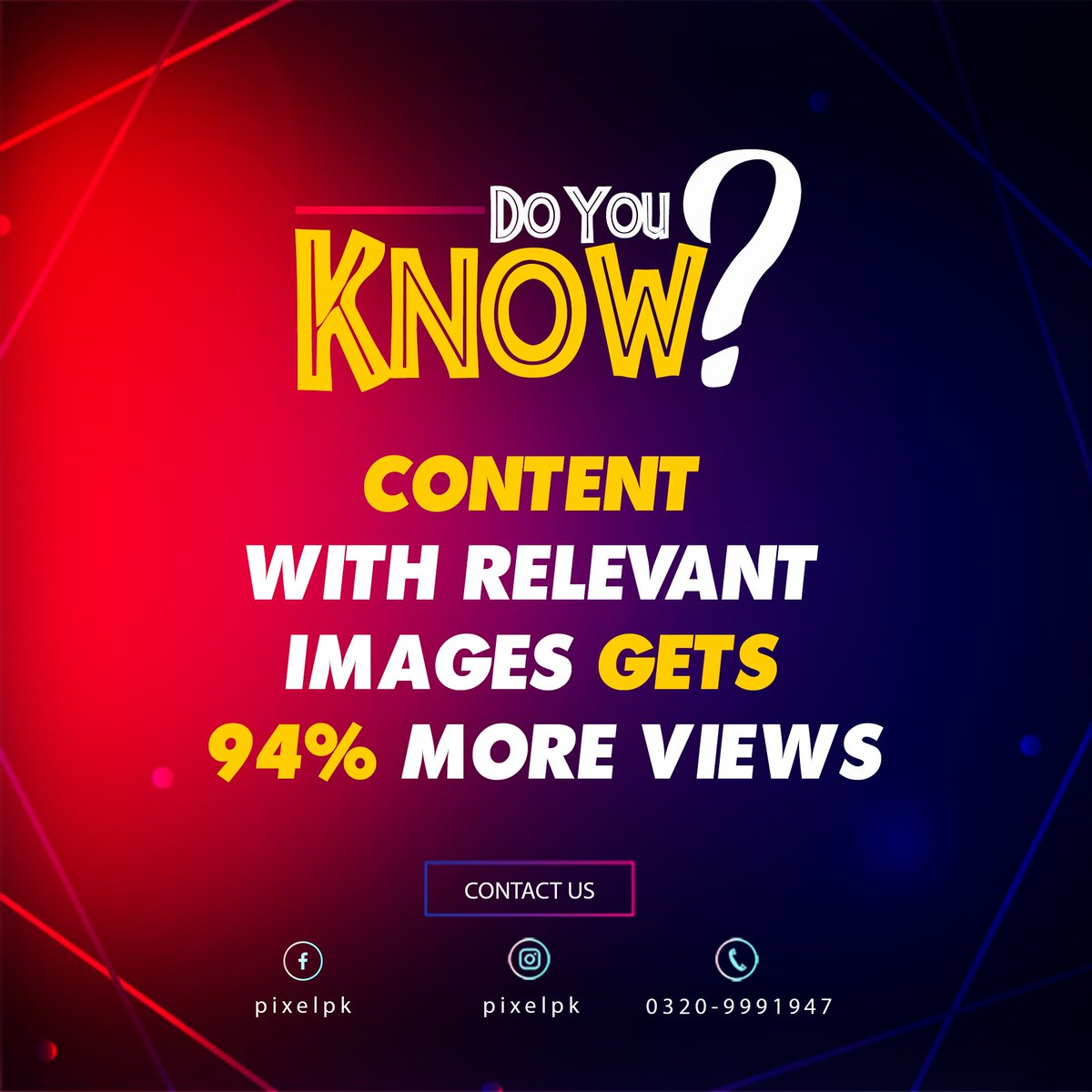 Pixelpk2's tweet photo. Do You Know?
Visual material supports the text information and can increase the relevance.
Website visit : https://t.co/DMuogPtKEw
#pixelpk #DoYouKnow #content #quote #images #facts #information #concept https://t.co/itvNBTmd5J