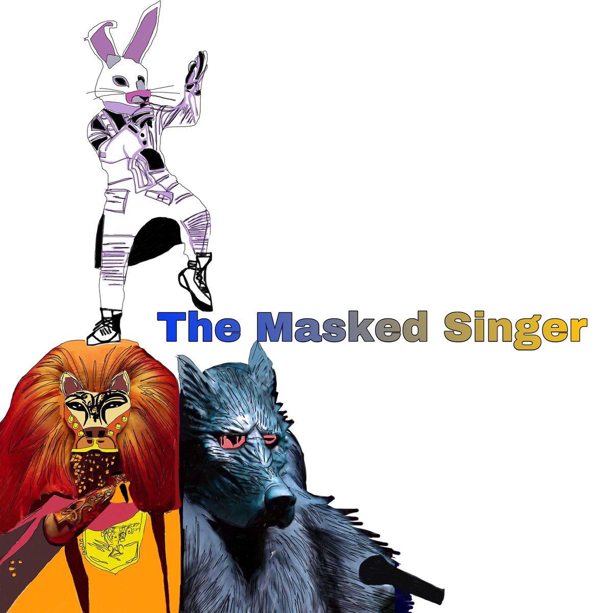 toocreativeart's tweet image. My @maskedsinger_au &amp;amp; @MaskedSingerFOX inspired digital illustration! @DanniiMinogue 🦄🦢🦁🐙 #TheMaskedSinger #themaskedsingerau #themaskedsingerfox