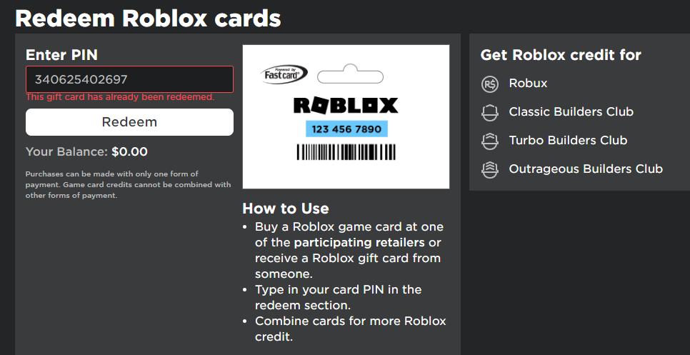 Bandites On Twitter Here Are A Few Codes And The Link Below To Redeem Them Good Luck And Thank You Again To Roblox For These 356607897725 497177403882 340625402697 Https T Co Skcwy4hsag - redeem roblox cards pin 2020