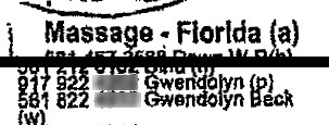 Will add the ones I missed here.Gwendolyn Beck. This name appears redacted (the last name) in the book, but The Smoking Gun site got the image without any redactions. She handled 65$ million of his money while working for Morgan Stanley in the 90's.  http://www.thesmokinggun.com/documents/crime/jeffrey-epstein-massage-black-book-789653